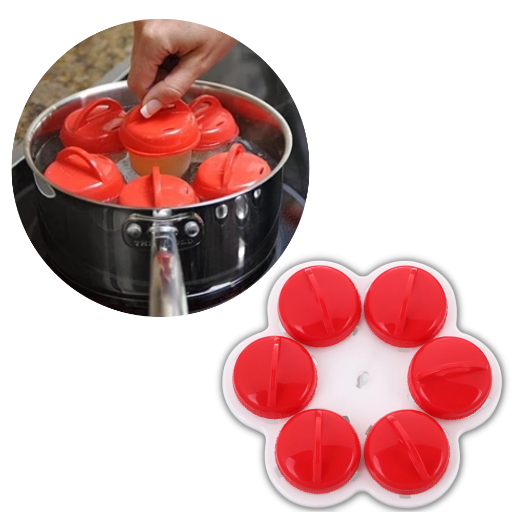 Pack of 6 Fancy Shape Egg Cookers - Ozerty