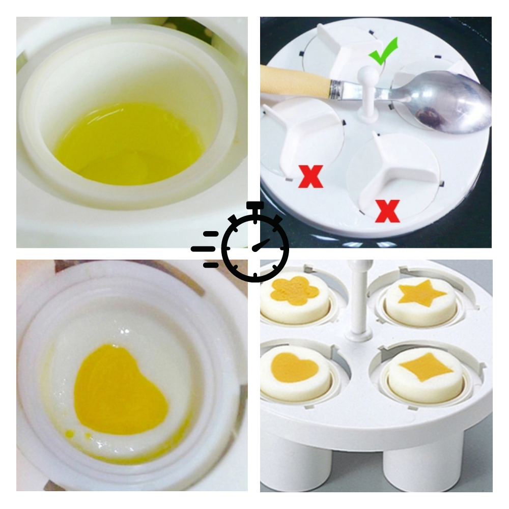 Pack of 6 Fancy Shape Egg Cookers - Ozerty