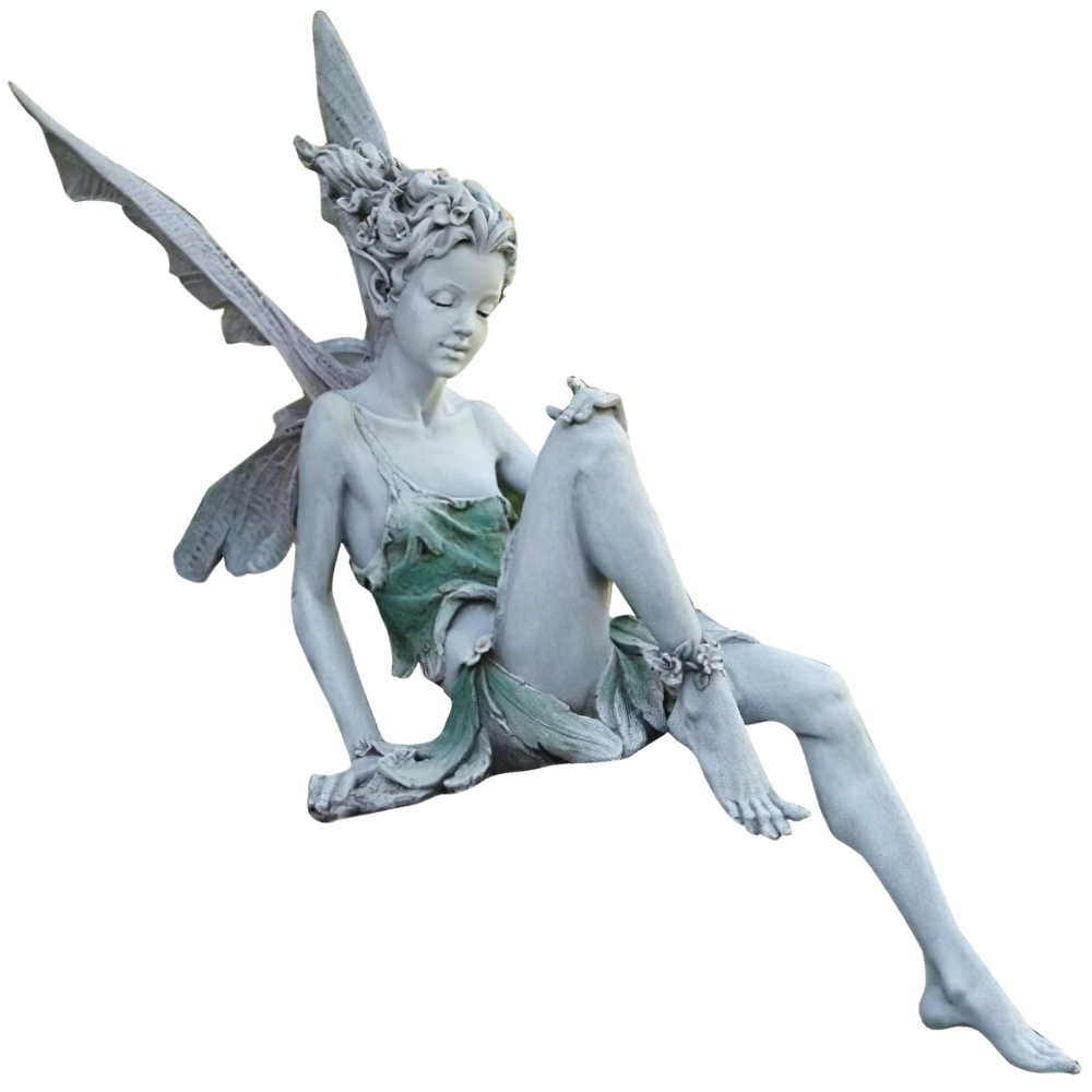 Fairy Statue Garden Ornament -White - Ozerty