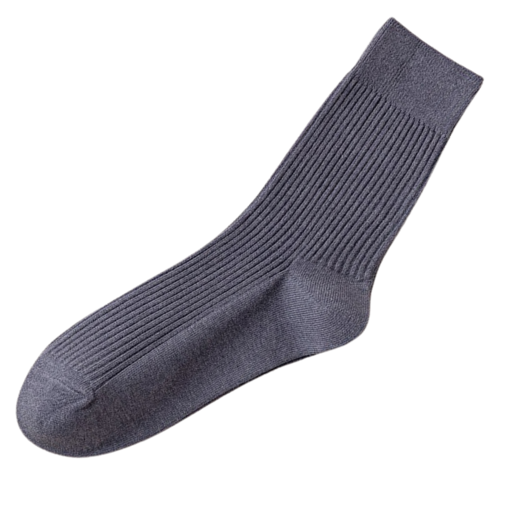 Men's Ribbed Socks (2 Pairs) -Blue Gray - Ozerty