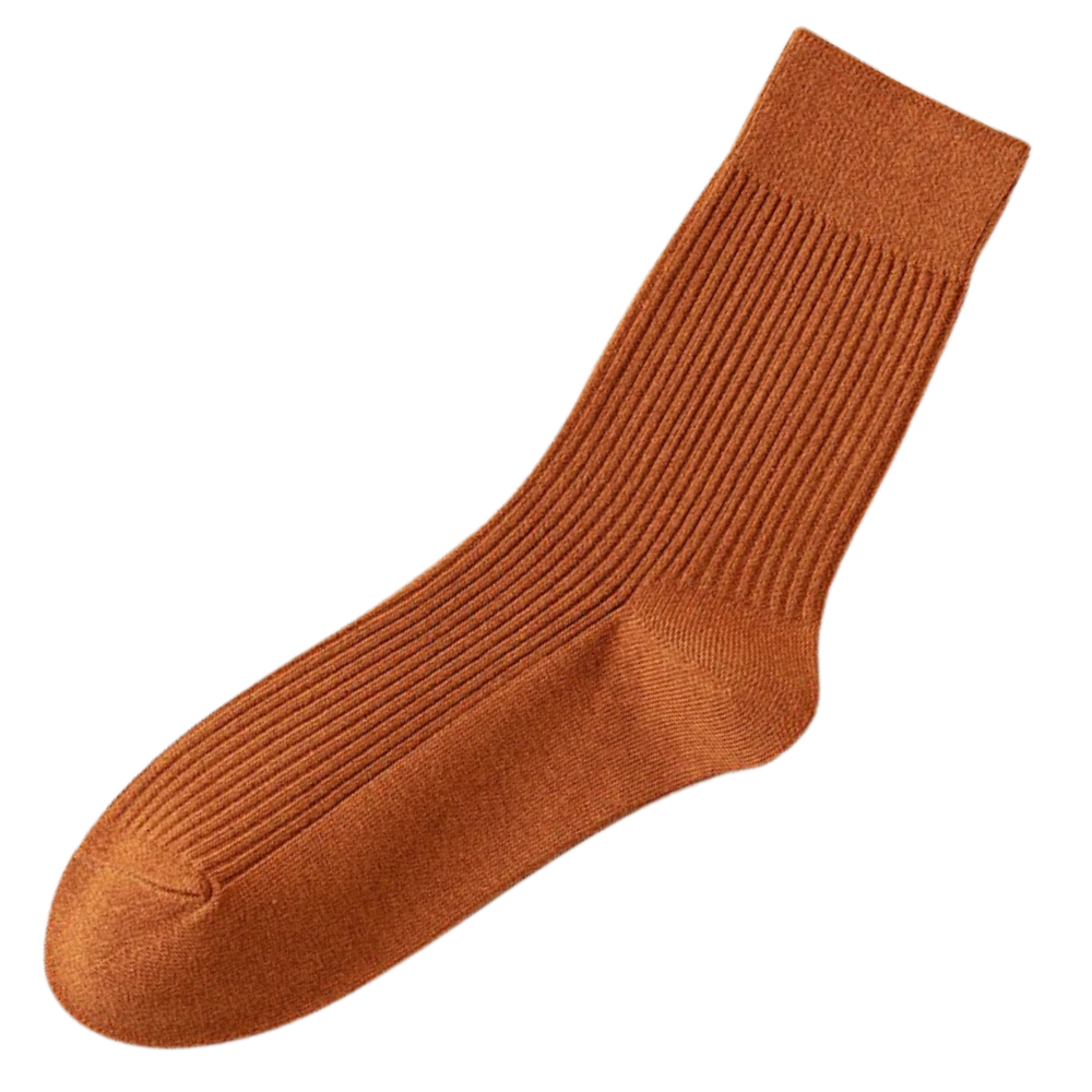 Men's Ribbed Socks (2 Pairs) -Orange - Ozerty