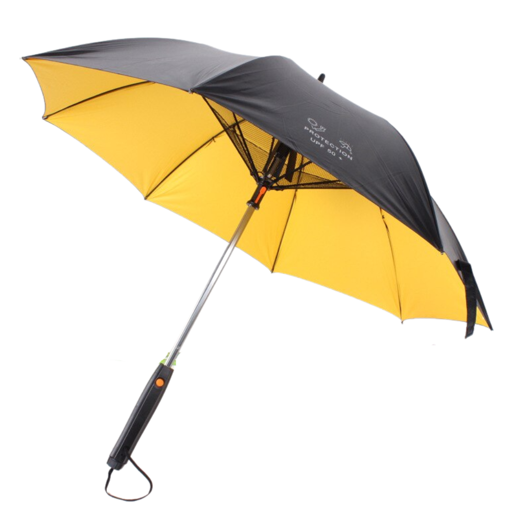 Umbrella With Fan and Water Spray -Yellow - Ozerty