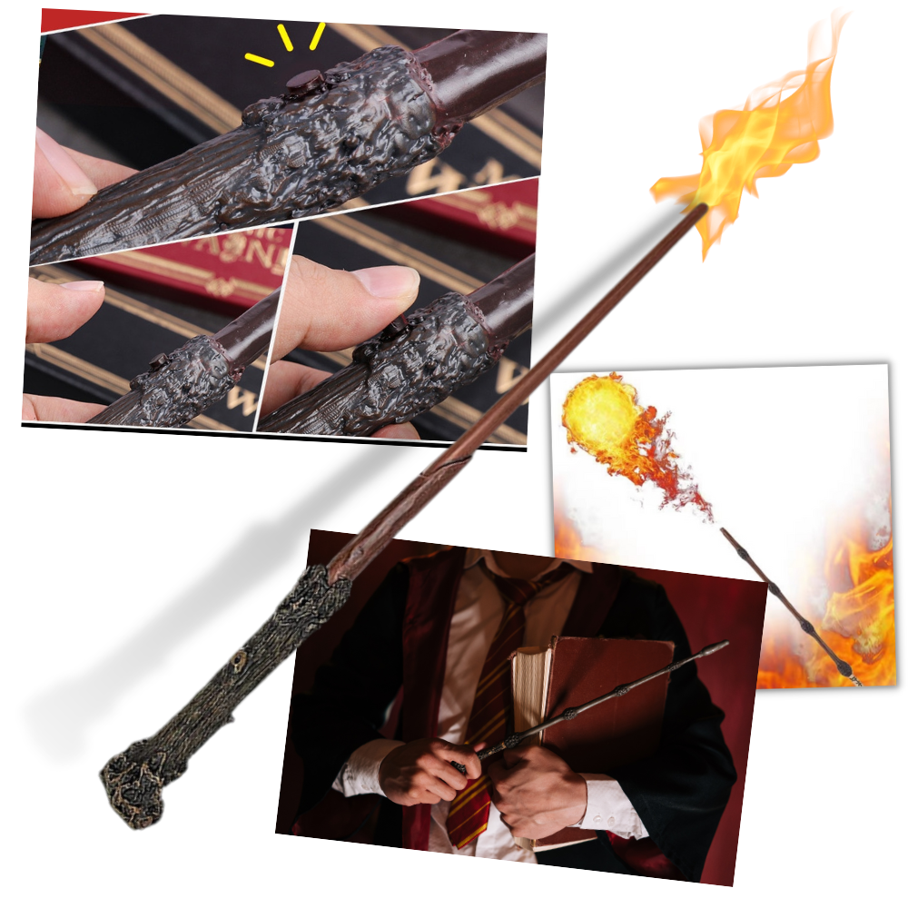 Harry Potter Magic Fire-Shooting Wand - Ozerty