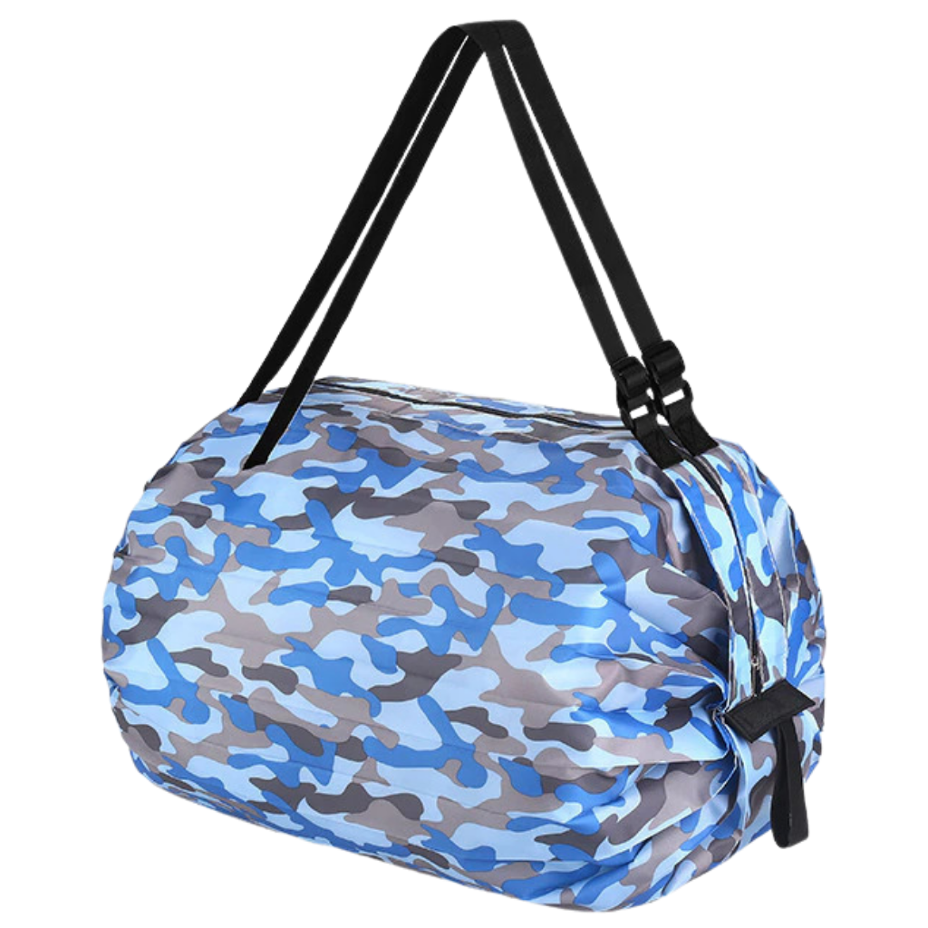 Foldable Waterproof Shopping Bag -Blue - Ozerty