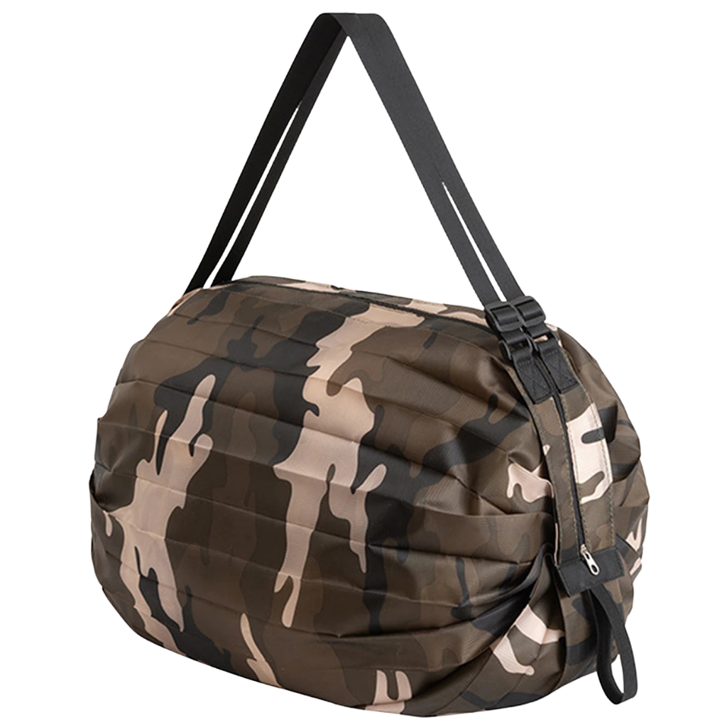 Foldable Waterproof Shopping Bag -Green Camouflage - Ozerty