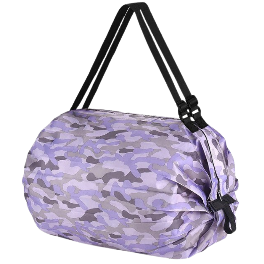 Foldable Waterproof Shopping Bag -Purple - Ozerty