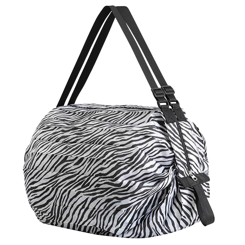 Foldable Waterproof Shopping Bag -Zebra - Ozerty