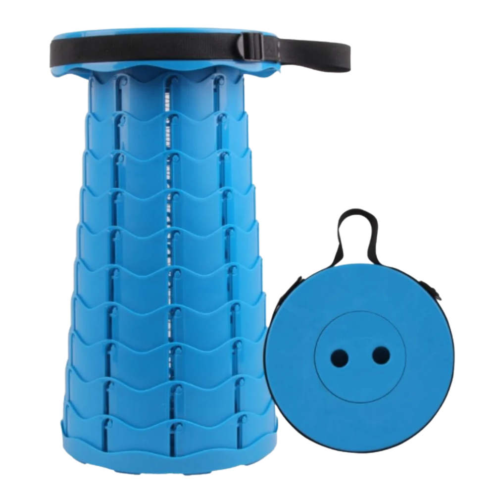 Portable Retractable Stool -Blue - Ozerty