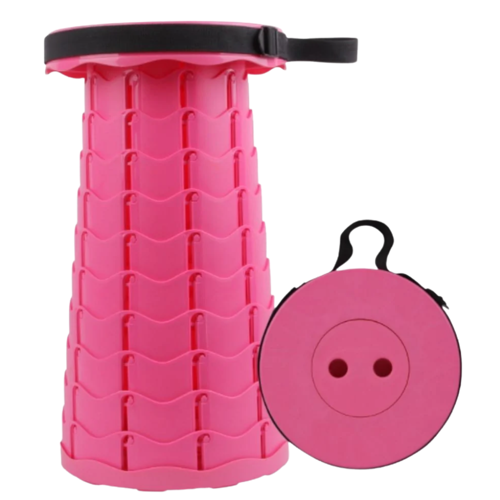 Portable Retractable Stool -Pink - Ozerty