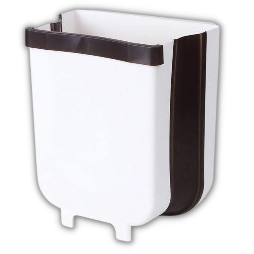 Hanging Expandable Rubbish Storage Bin -White - Ozerty