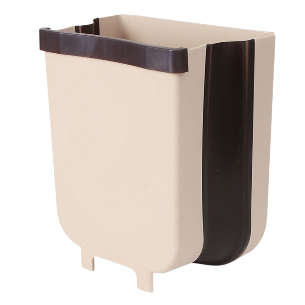 Hanging Expandable Rubbish Storage Bin -Beige - Ozerty