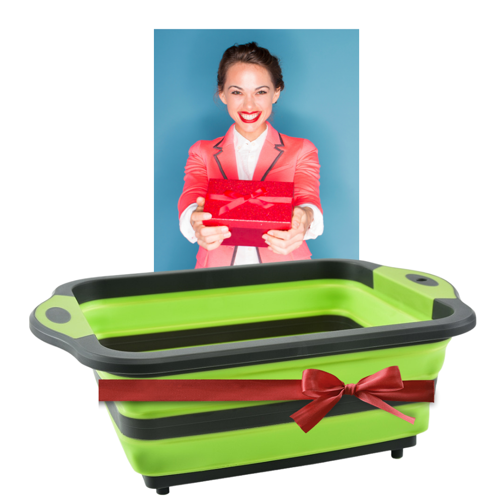 Collapsible Cutting Board with Basket - Ozerty