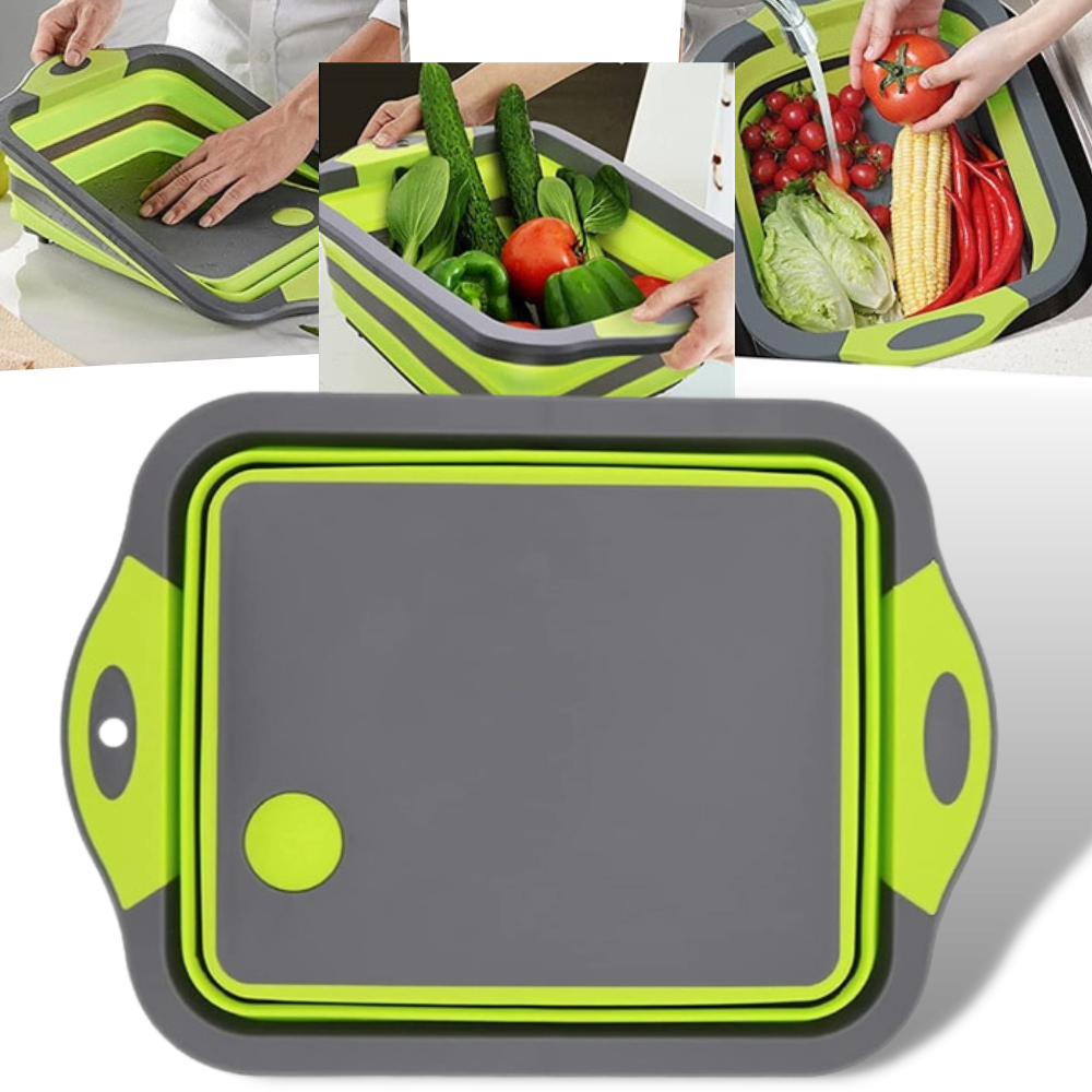 Collapsible Cutting Board with Basket - Ozerty