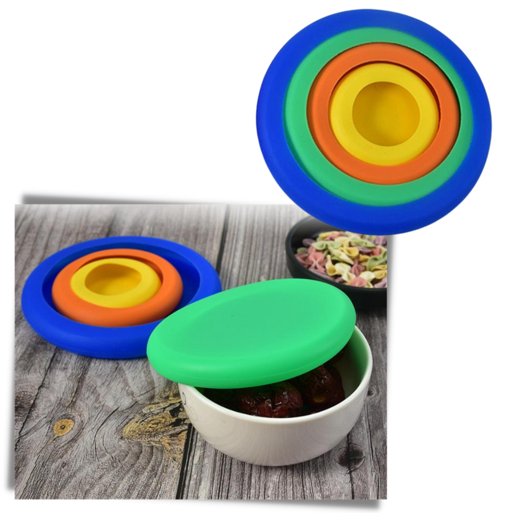 Pack of 4 Silicone Cover Lids - Ozerty