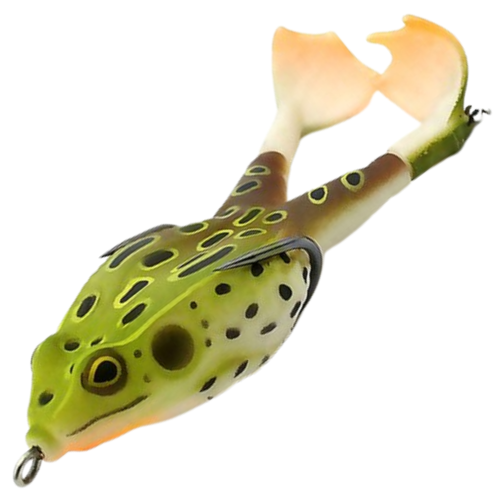 Silicone Frog Fishing Lure -Green Brown - Ozerty