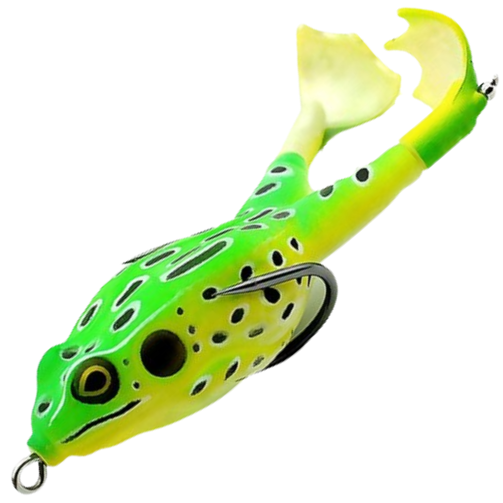 Silicone Frog Fishing Lure -Light Green - Ozerty