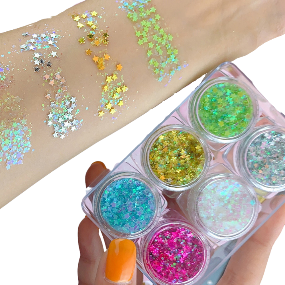 Face and Body Glitter Set -5 Star Series - Ozerty