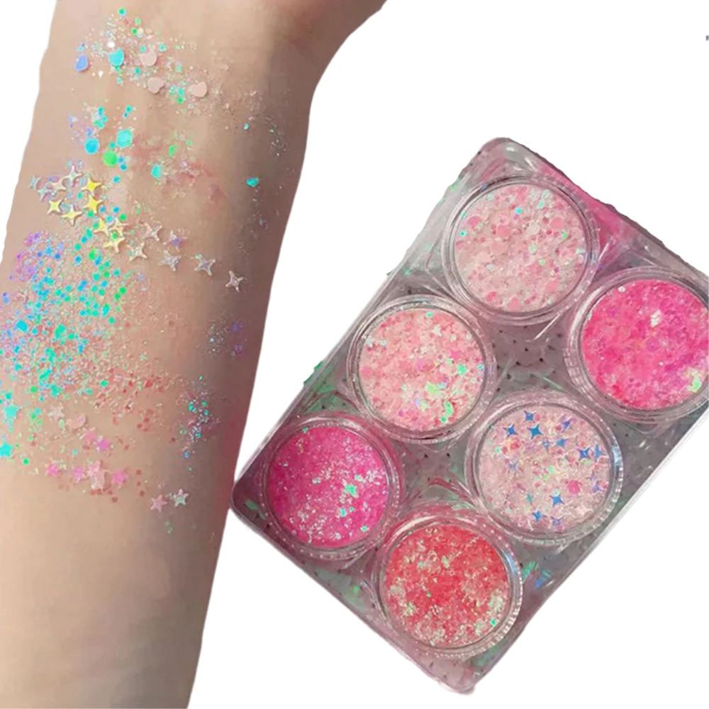 Face and Body Glitter Set -Pink Series - Ozerty