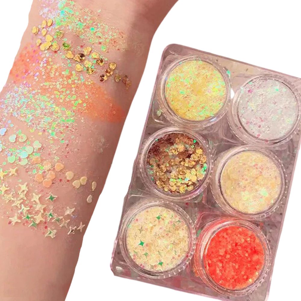 Face and Body Glitter Set -Yellow Series - Ozerty