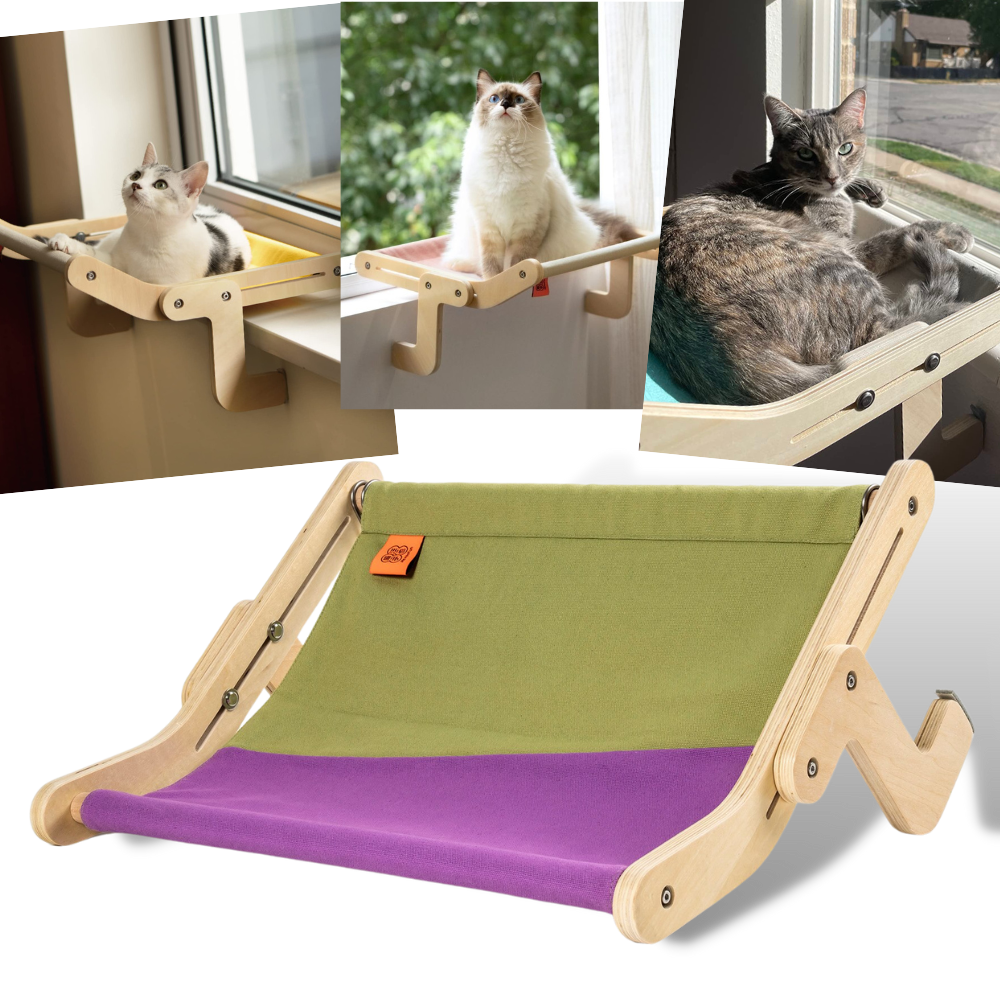 Wooden Window Perch for Cats - Ozerty