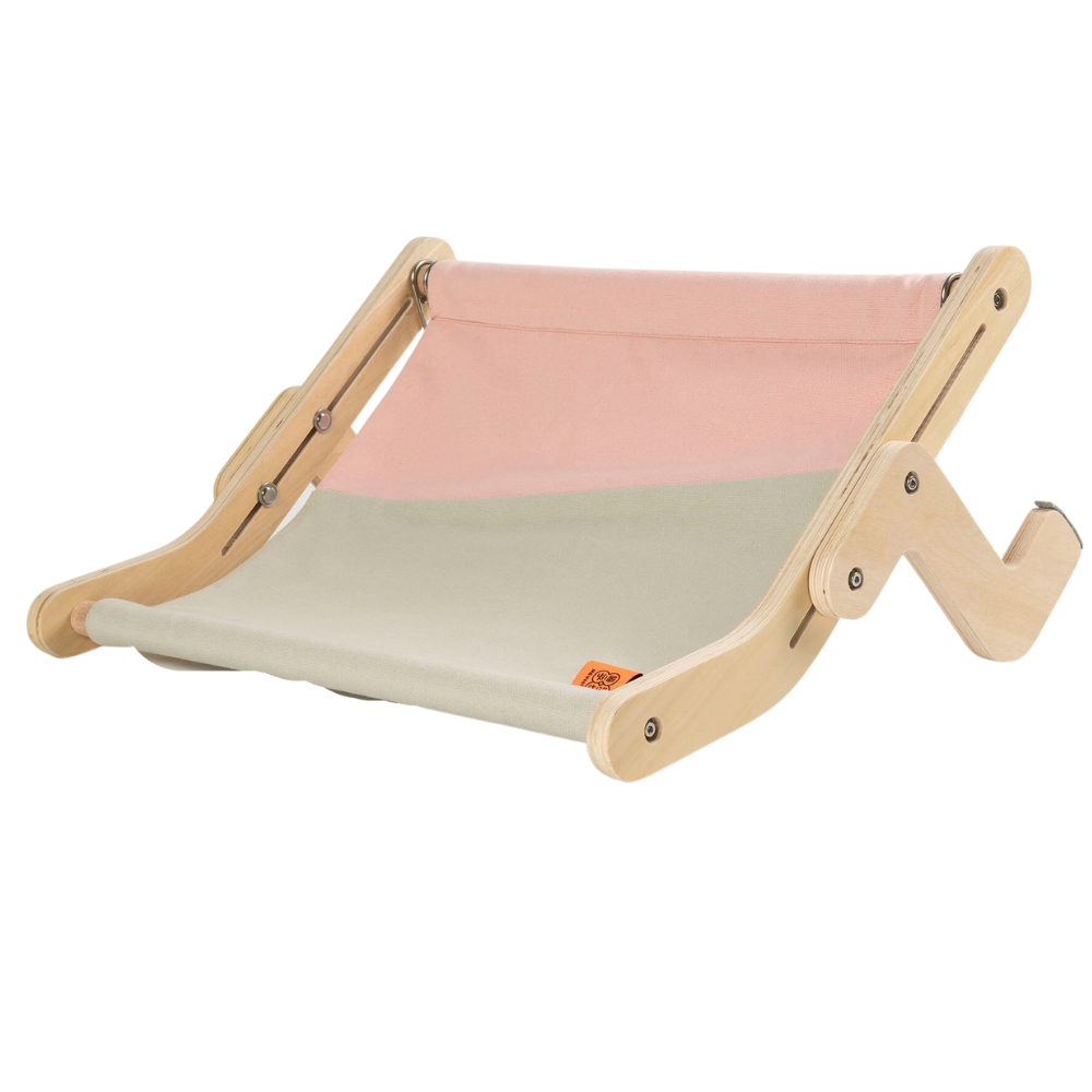 Wooden Window Perch for Cats -Pink - Ozerty