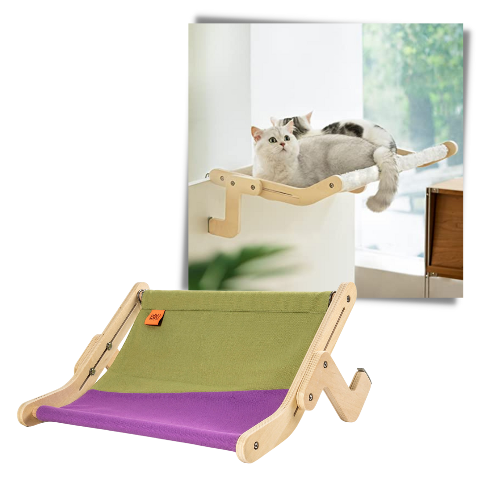 Wooden Window Perch for Cats - Ozerty