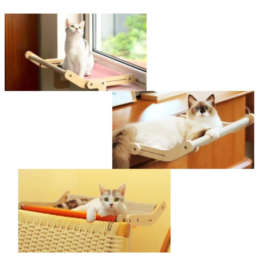 Wooden Window Perch for Cats - Ozerty