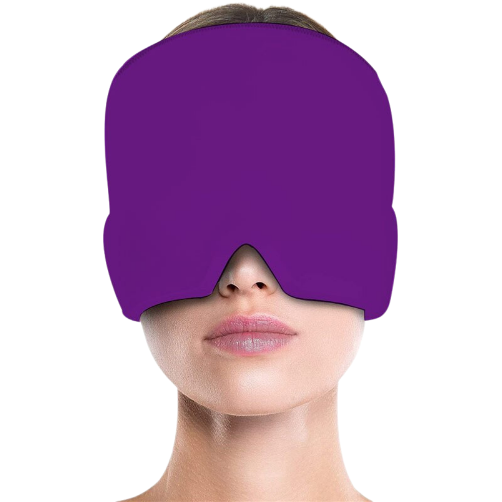 Hot-Cold Therapy Migraine Relief Gel Cap -Purple - Ozerty