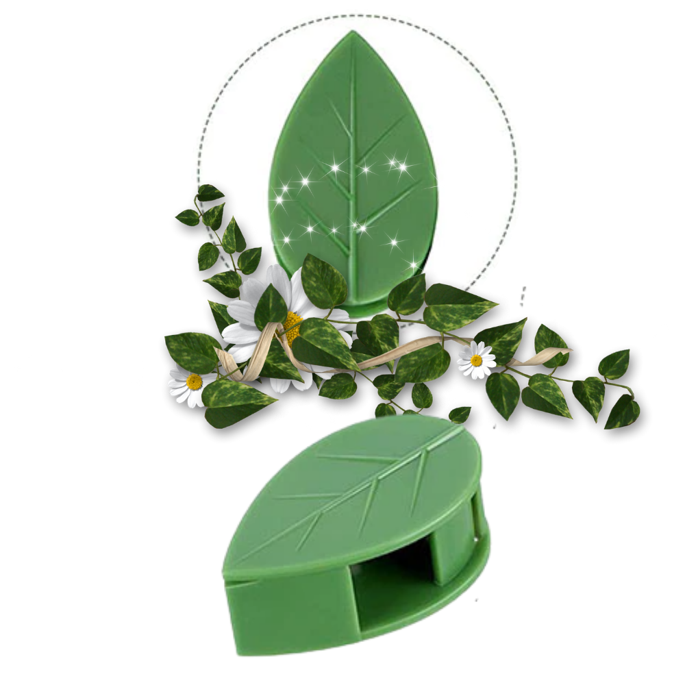 Pack of 20 Leaf-Shaped Adhesive Clips for Climbing Plants - Ozerty