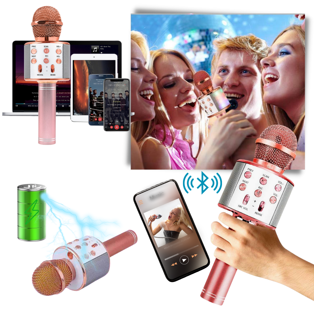 Wireless Bluetooth Karaoke Microphone - Ozerty