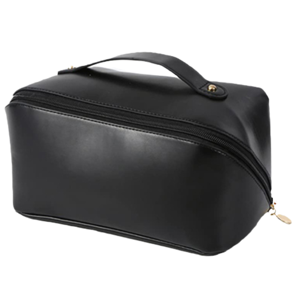 High-Capacity Makeup Travel Bag -Black - Ozerty