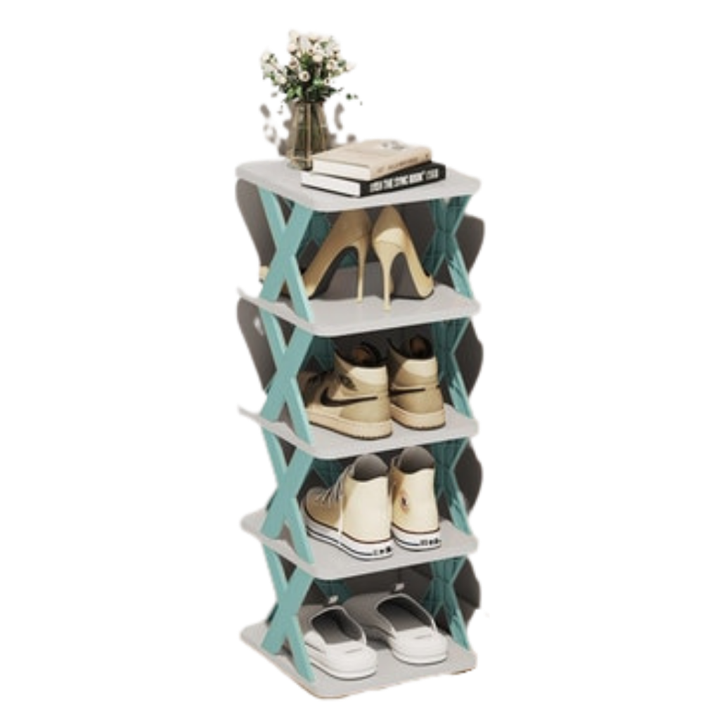 Multi-Layer Shoe Organiser Rack -Blue - Ozerty