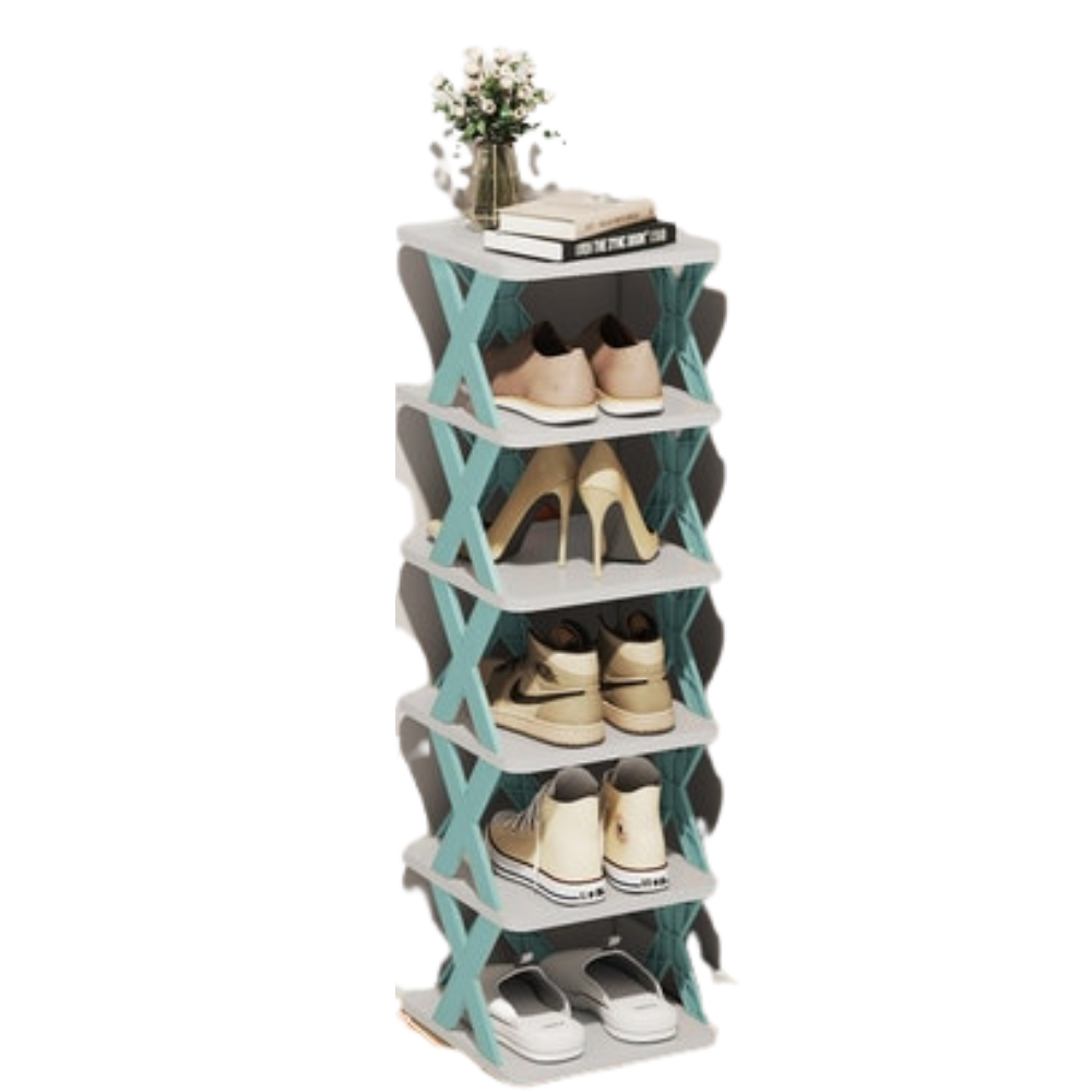 Multi-Layer Shoe Organiser Rack -Blue - Ozerty