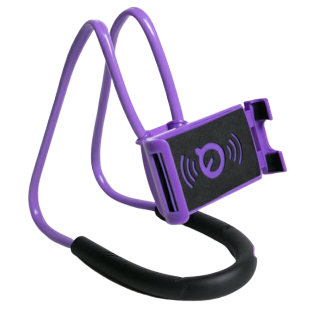 Hands-Free Phone Holder Neck Stand -Purple - Ozerty