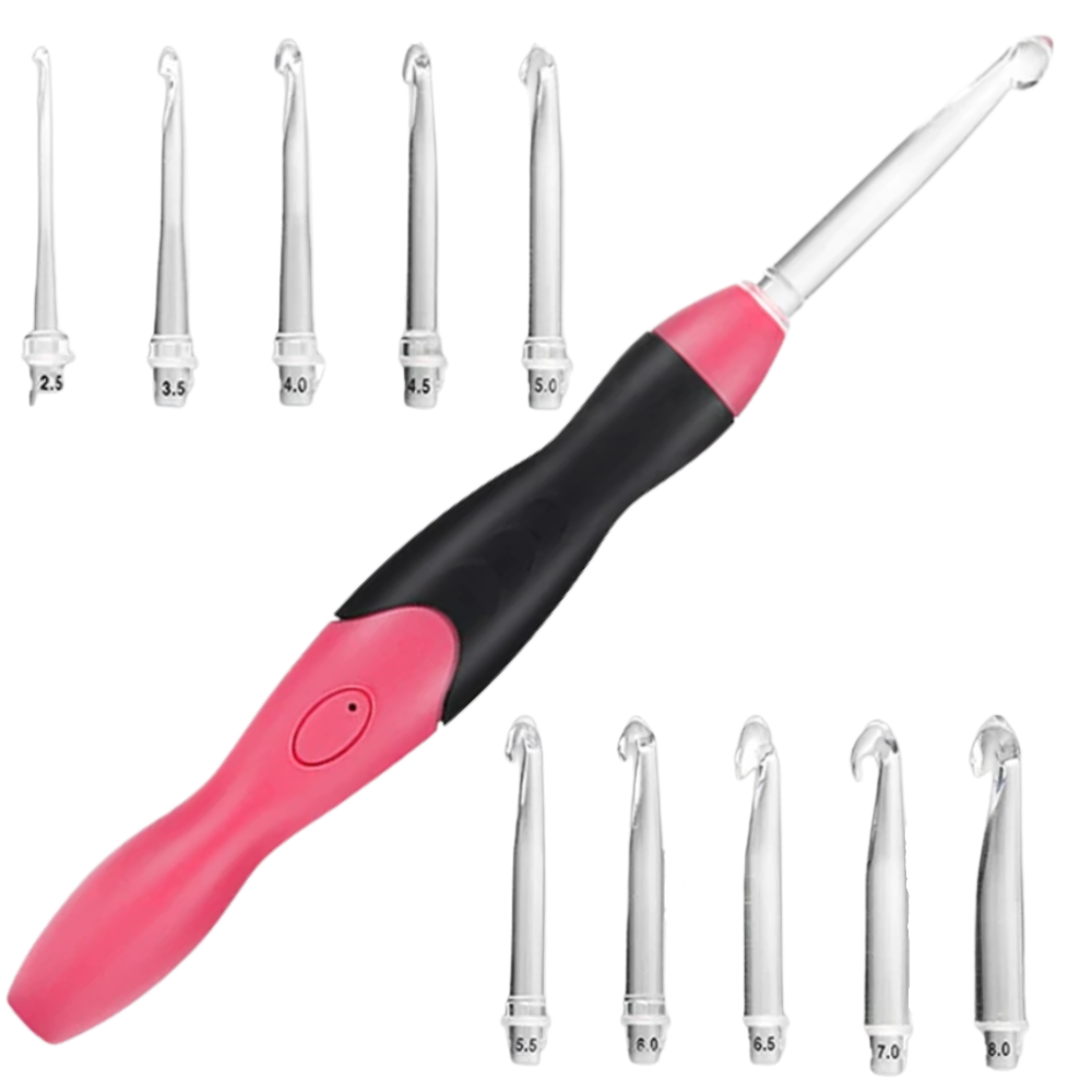 Set of Ergonomic LED Crochet Hooks - Ozerty