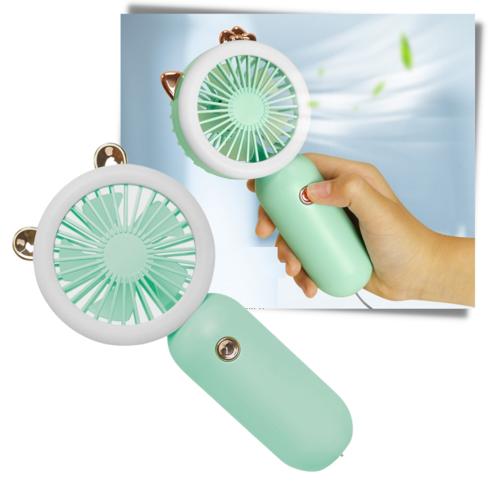 Handheld Pocket USB Fan with LED - Ozerty