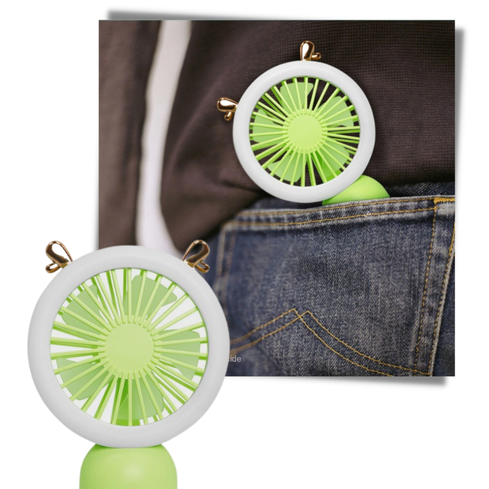 Handheld Pocket USB Fan with LED - Ozerty