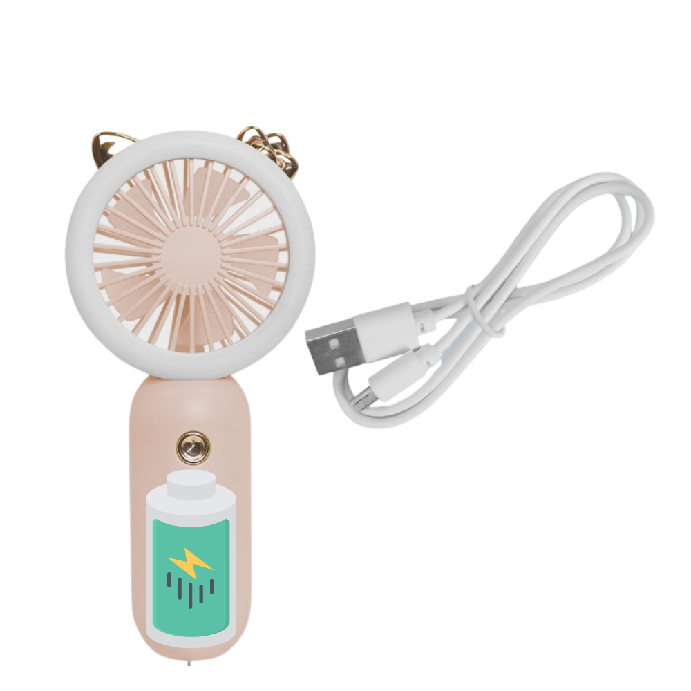 Handheld Pocket USB Fan with LED - Ozerty