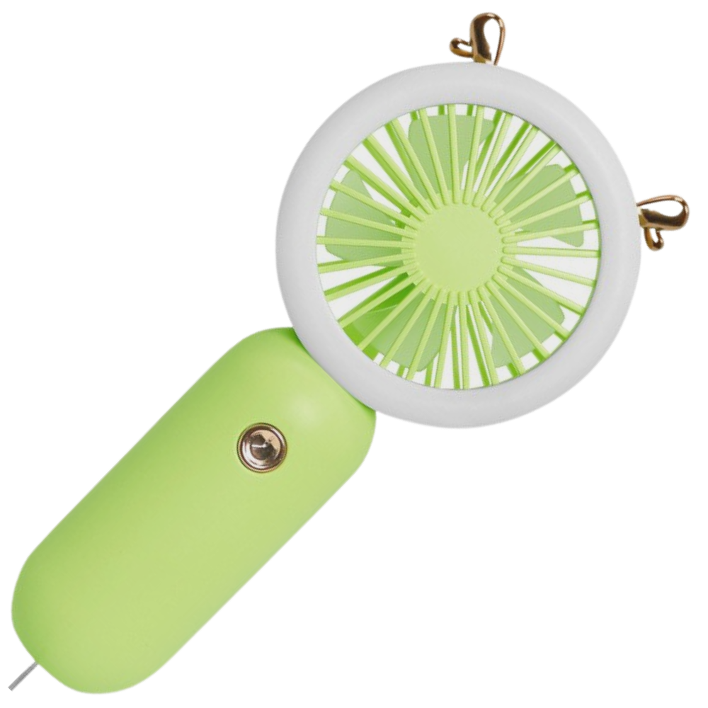 Handheld Pocket USB Fan with LED -Green - Ozerty