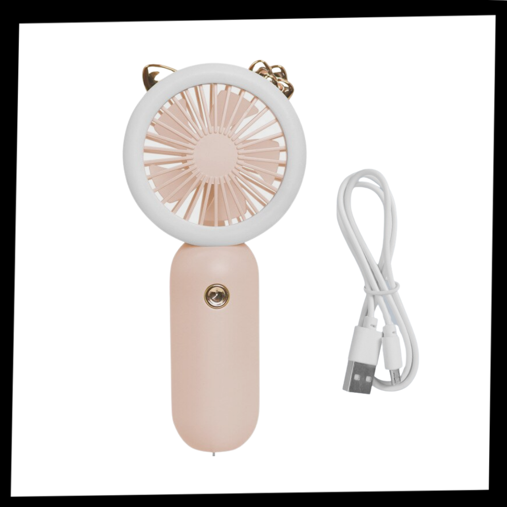 Handheld Pocket USB Fan with LED - Ozerty