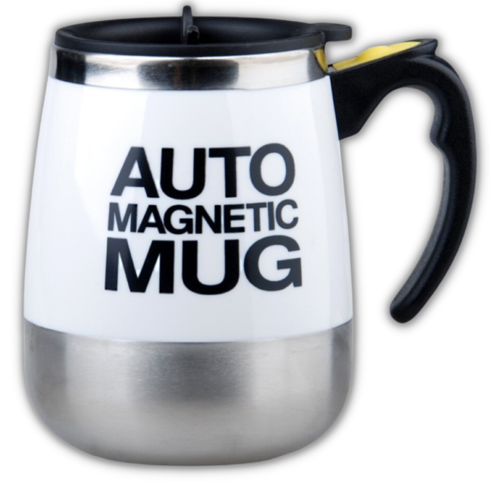 Self Stirring Magnetic Mug -White - Ozerty