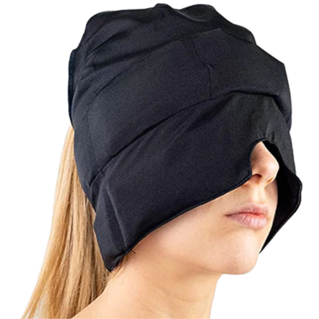 Headache and Migraine Relief Cap -Black - Ozerty