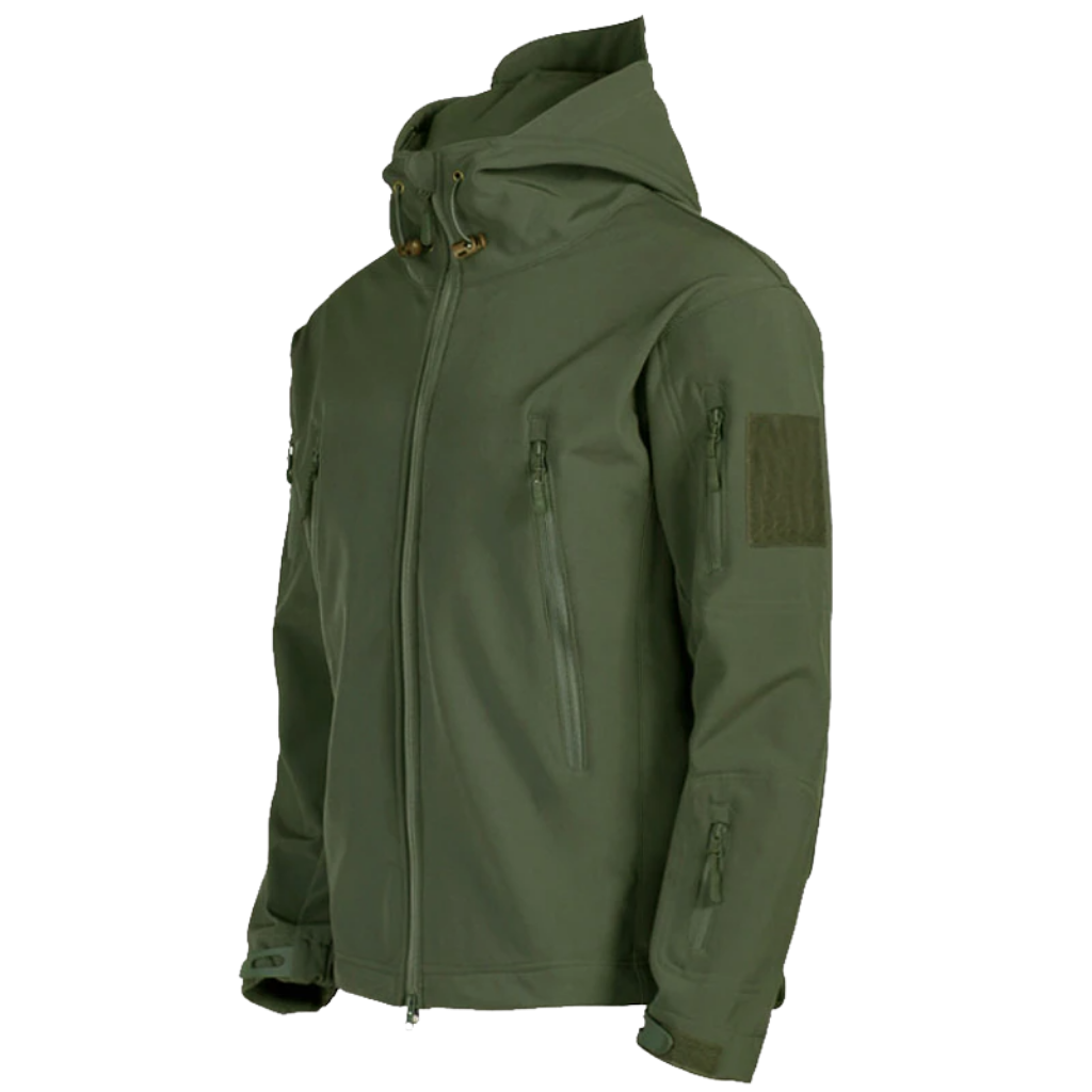 Military-style Combat Jacket -Army Green - Ozerty