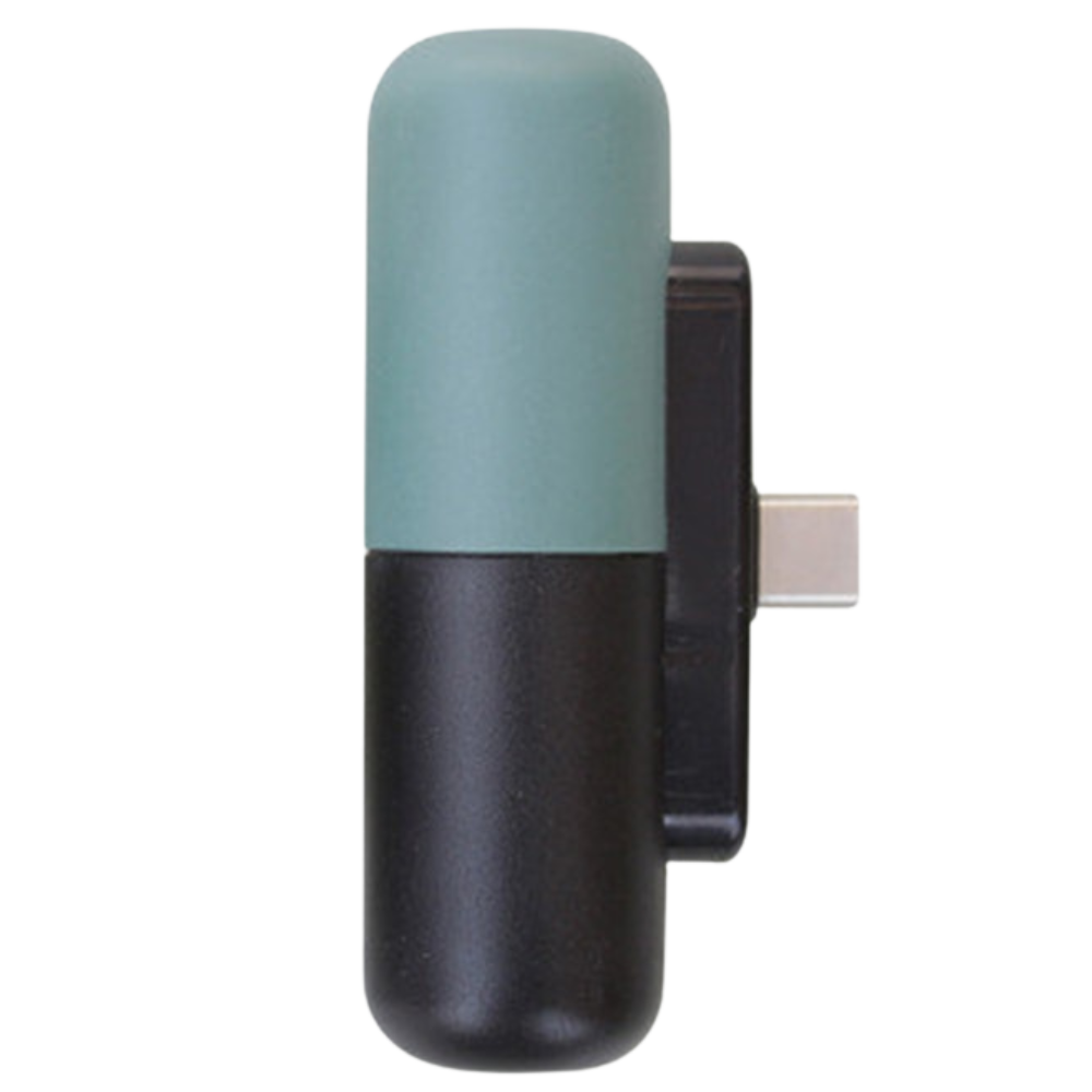 Capsule-Shaped Mini Portable Power Bank -Blue - Ozerty
