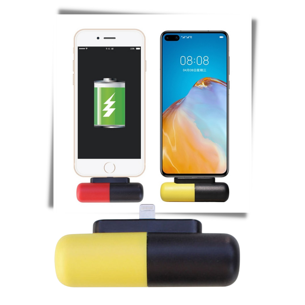 Capsule-Shaped Mini Portable Power Bank - Ozerty