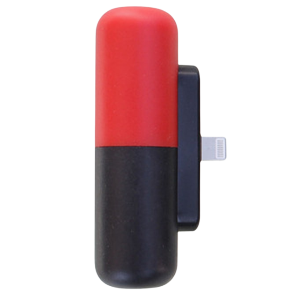 Capsule-Shaped Mini Portable Power Bank -Red - Ozerty