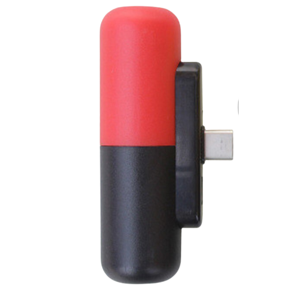 Capsule-Shaped Mini Portable Power Bank -Red - Ozerty