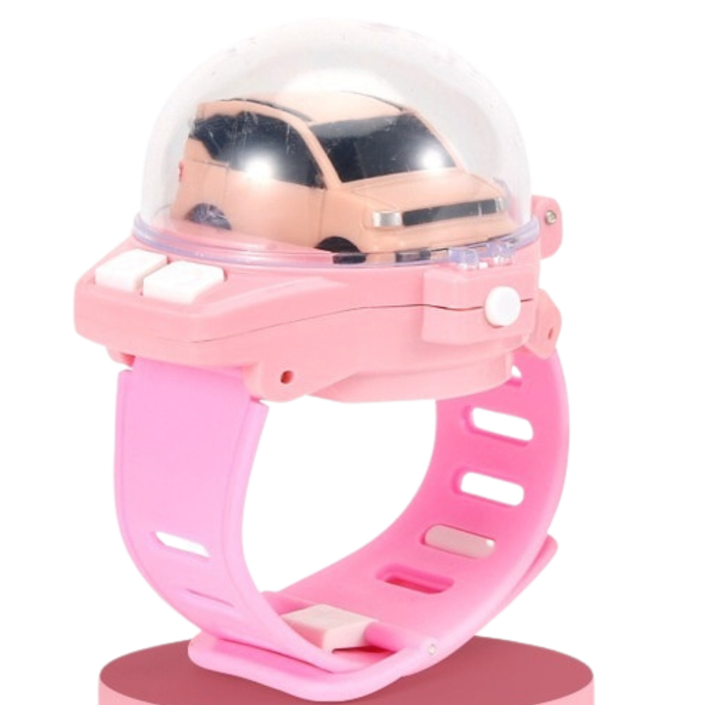 Rechargeable Remote Controlled Car Watch -Pink - Ozerty