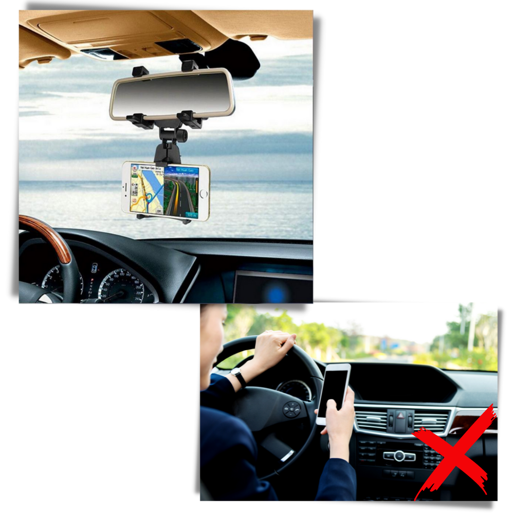 Car Rearview Mirror Phone Holder - Ozerty