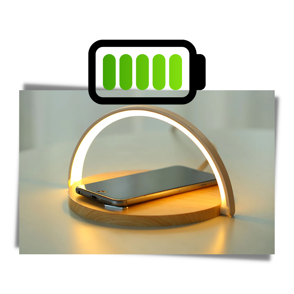 Desk Lamp & Wireless Phone Charger - Ozerty